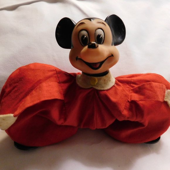Vintage Mickey Mouse Bean Bag Toy Walt Disney Productions Made In Japan 1950's - Picture 13 of 14